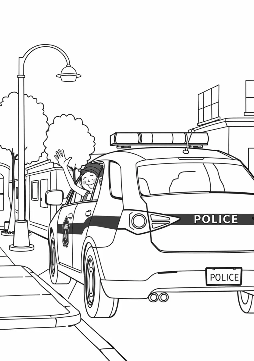 A Friendly Community Police Scen