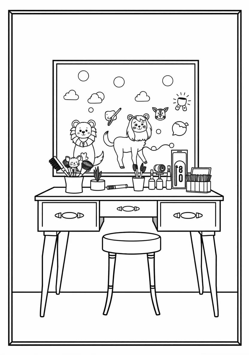 Trendy Girls & Fashion Styles coloring page 2