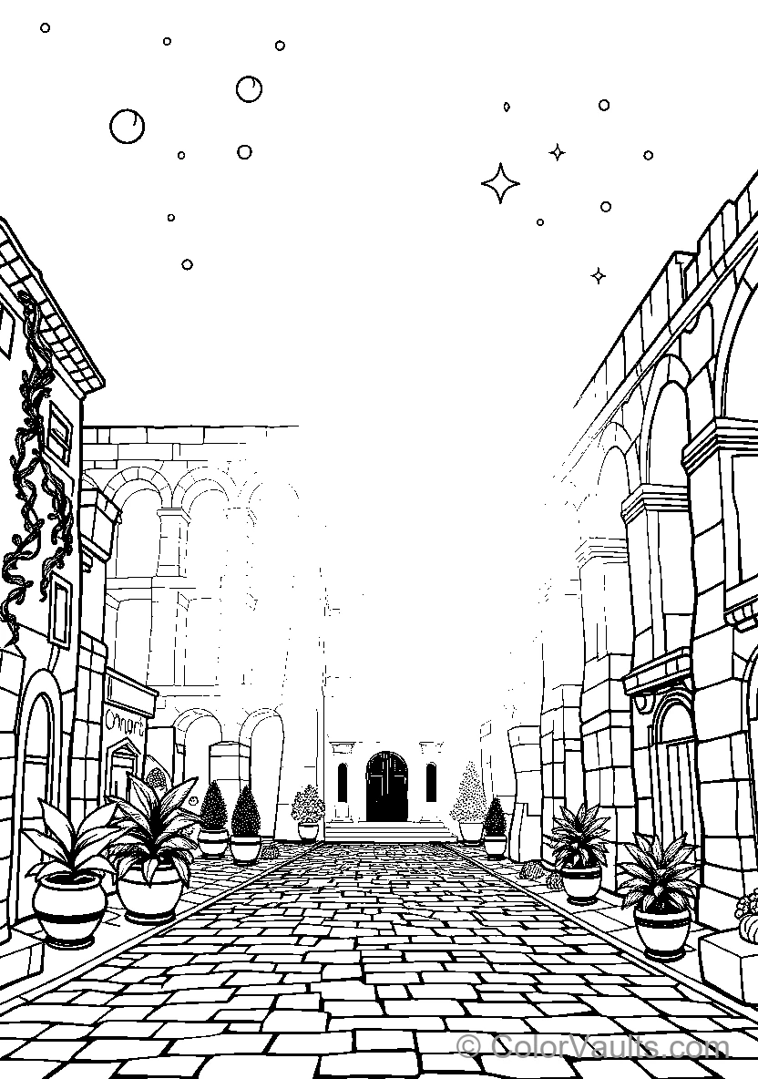 Princesses & Castles coloring page 3