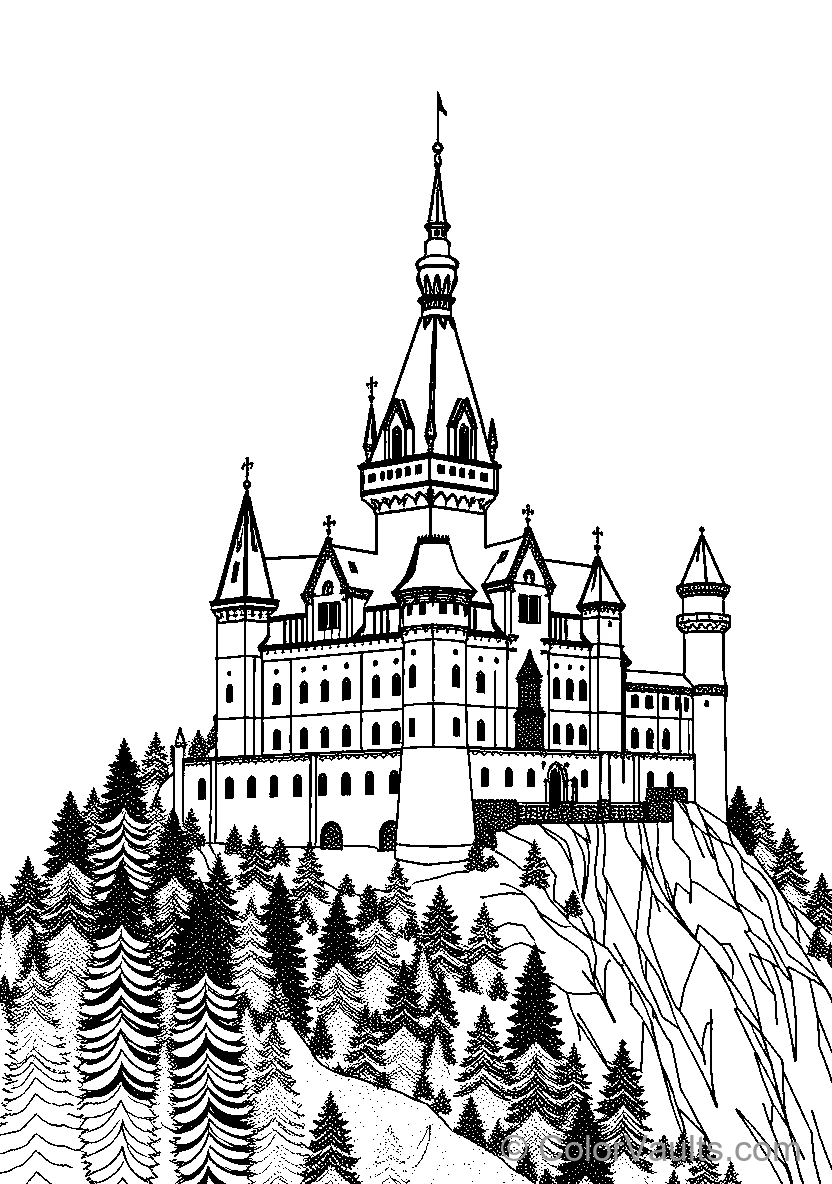 Castle In Black And White
