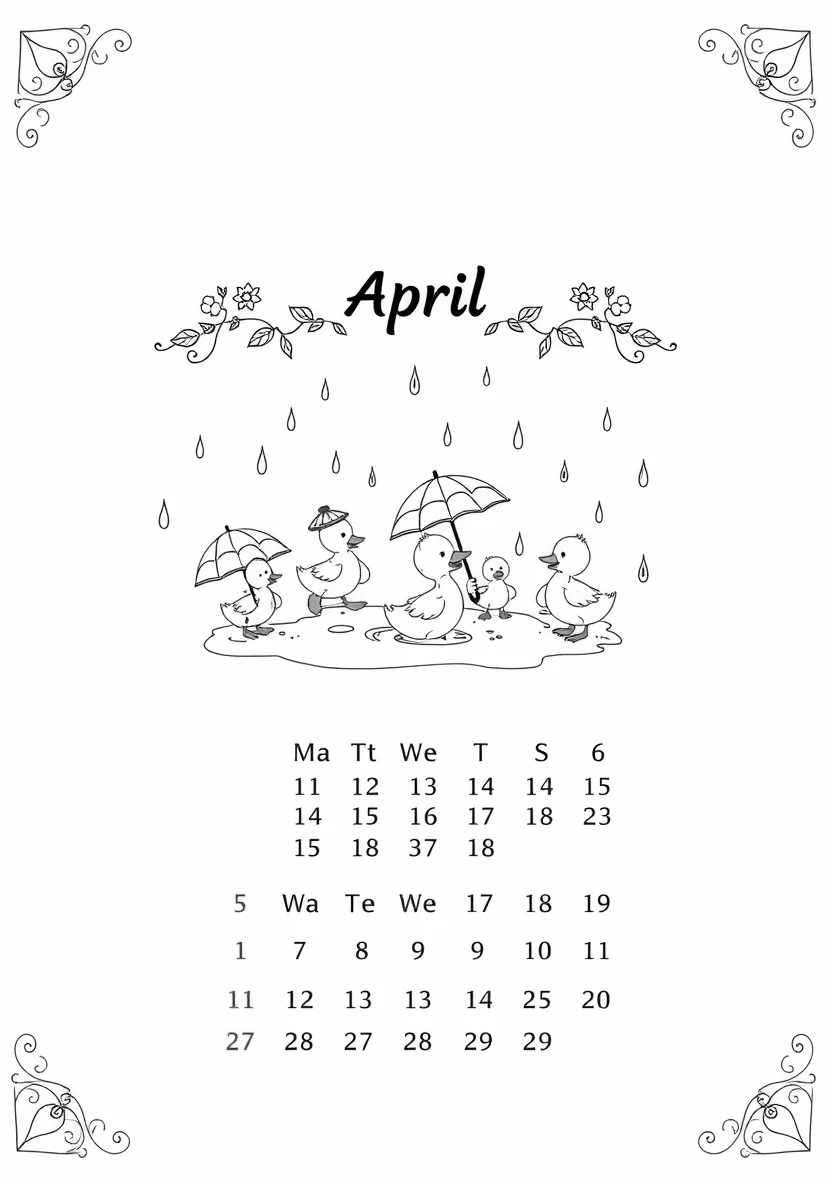 Printable Monthly C