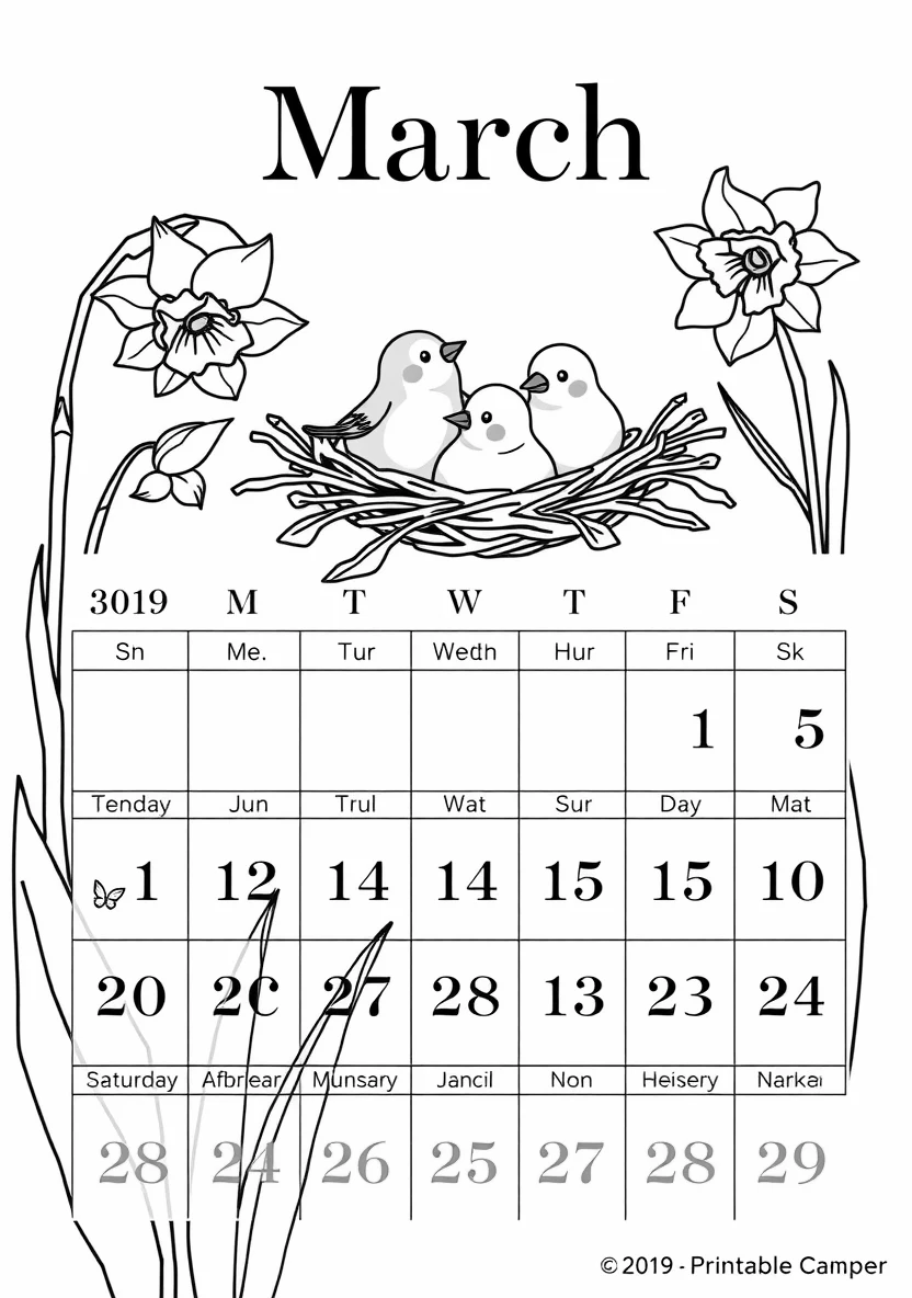 Printable Monthly C
