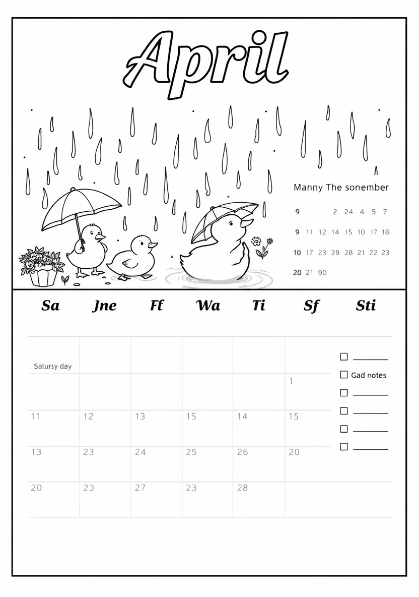 Printable Monthly C