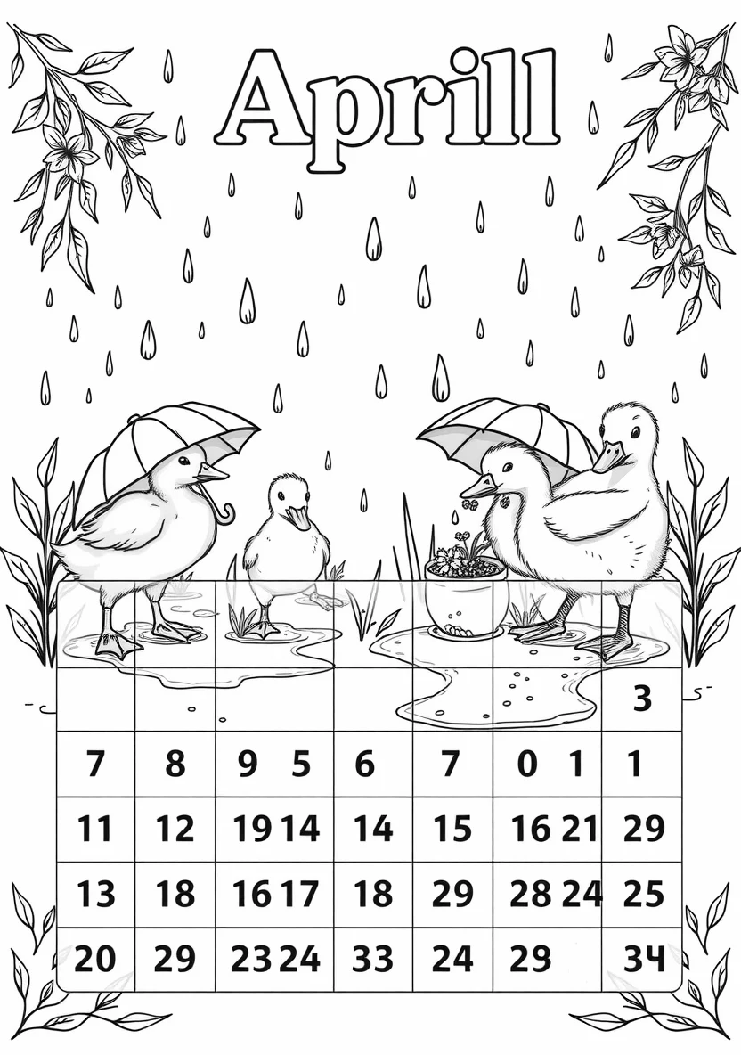 Printable Calendars & Planners coloring page 2