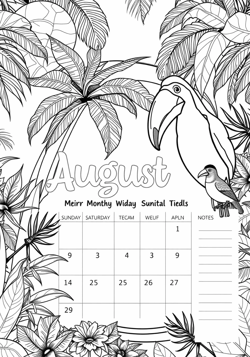 Printable Calendars & Planners coloring page 3