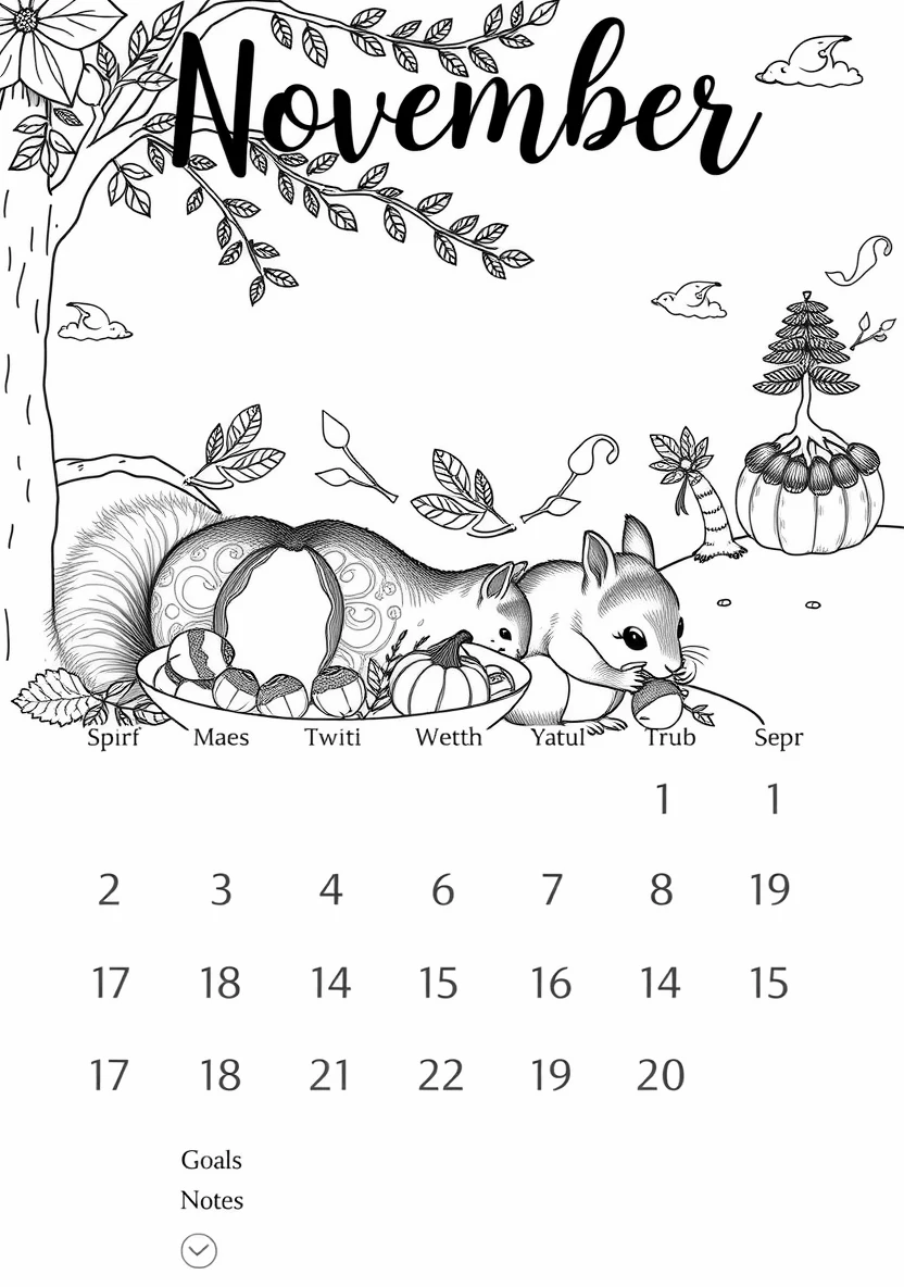 Printable Monthly C