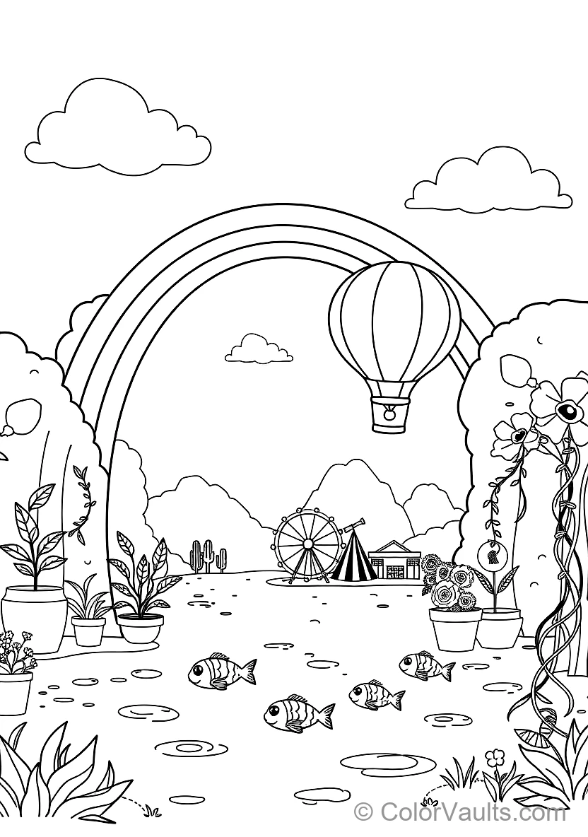 A Cute Cartoon Rain (Scene 3)