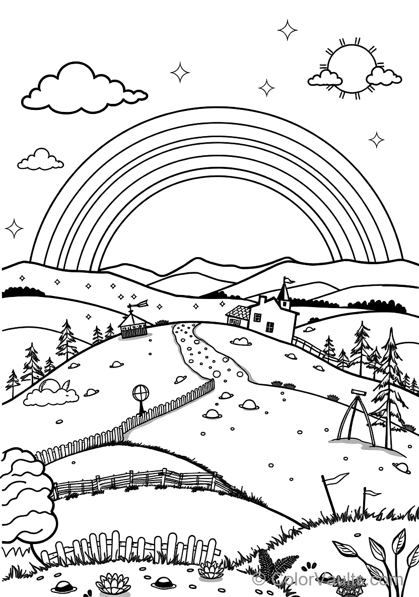 A Rainbow Over A Pe