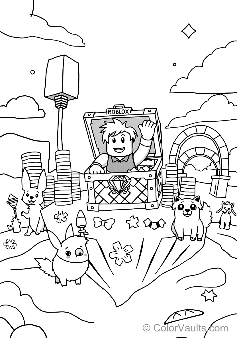 Roblox Pet Simulator Character Opening a Giant Diamond