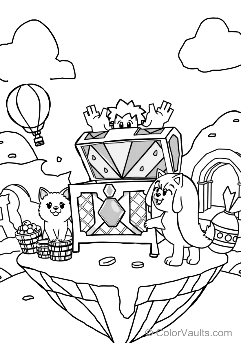 Roblox Pet Simulator Character Opening a Giant Diamond (Scene 5)