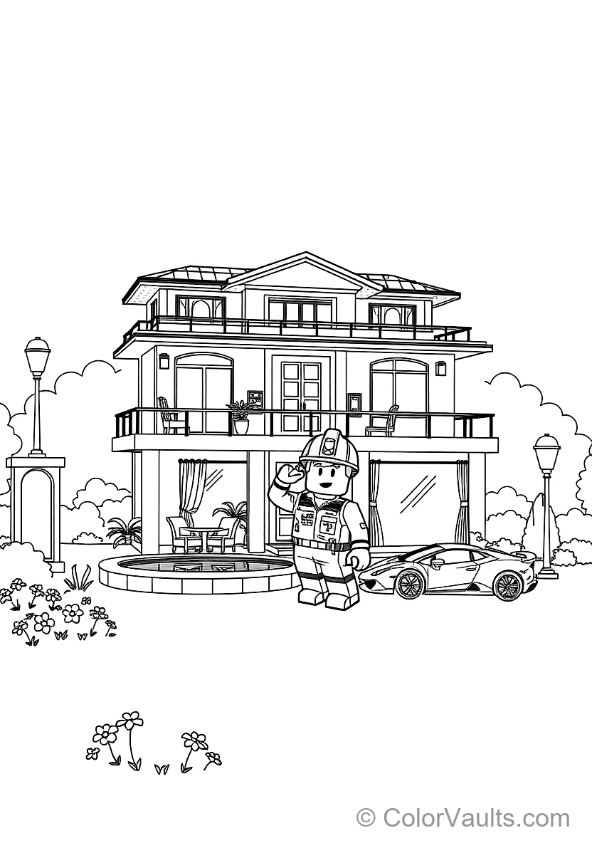 Roblox Builder Constructing a Multi-story Dream (Scene 11)
