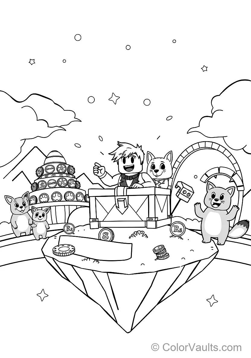 Roblox Pet Simulator Character Opening a Giant Diamond (Scene 19)