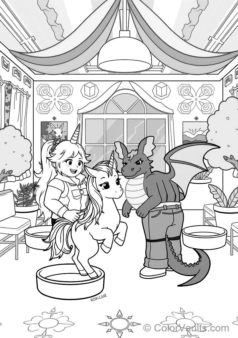 Roblox Adopt Me Player Caring for a Magical Glowing (Scene 19)