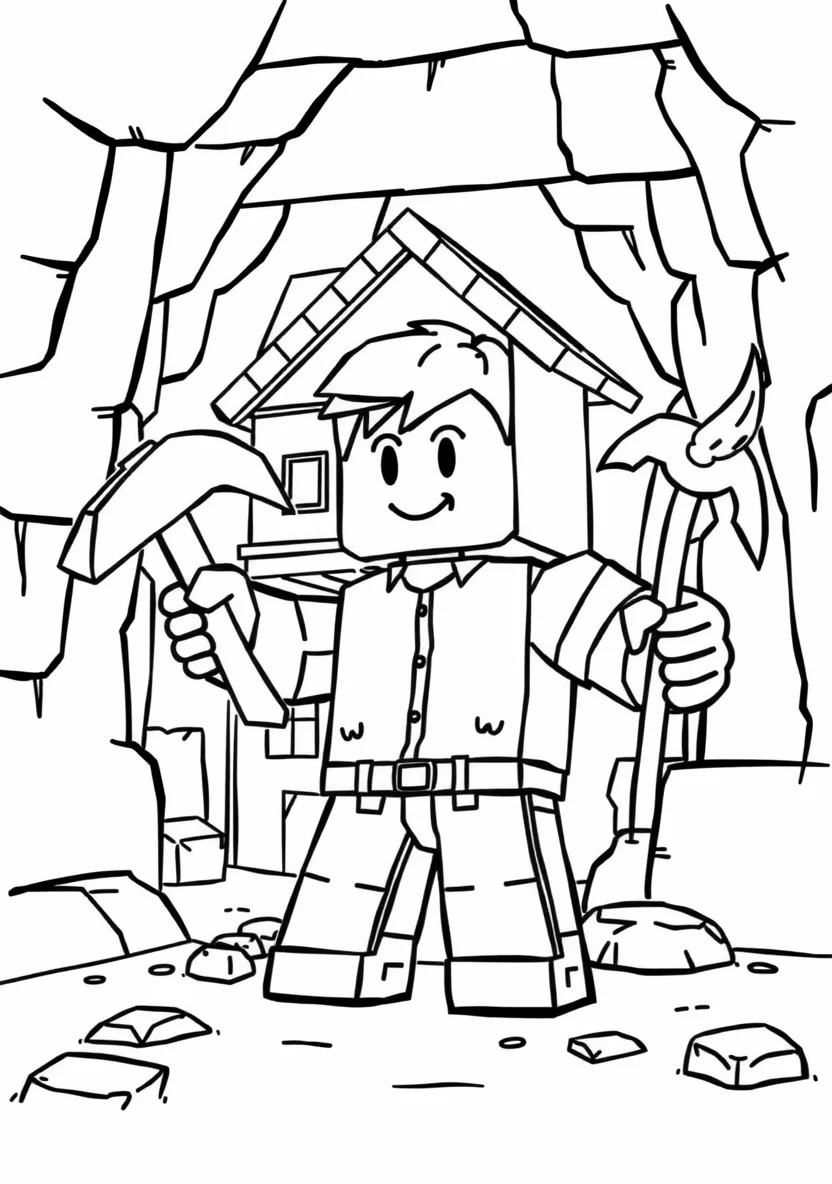 Steve From Minecraft in His Bloc