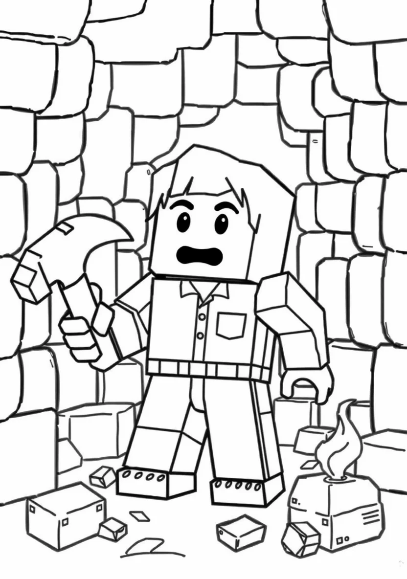 Steve From Minecraft in His Bloc