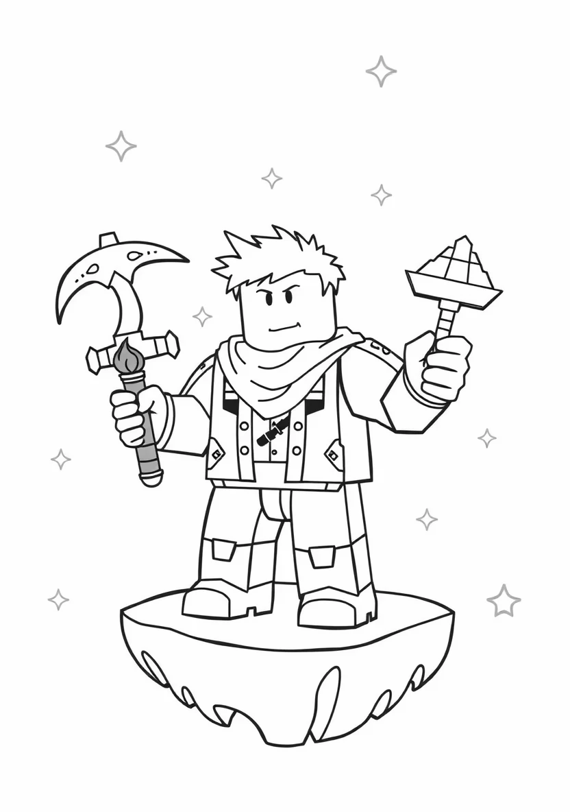 A Roblox Character Holding a Pix