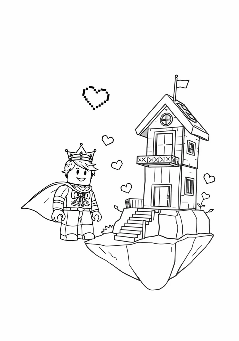 A Blocky Roblox Avatar Wearing a