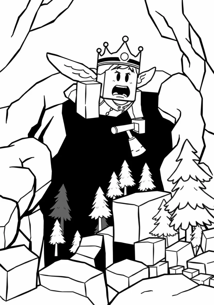 A Blocky Roblox Avatar Wearing a