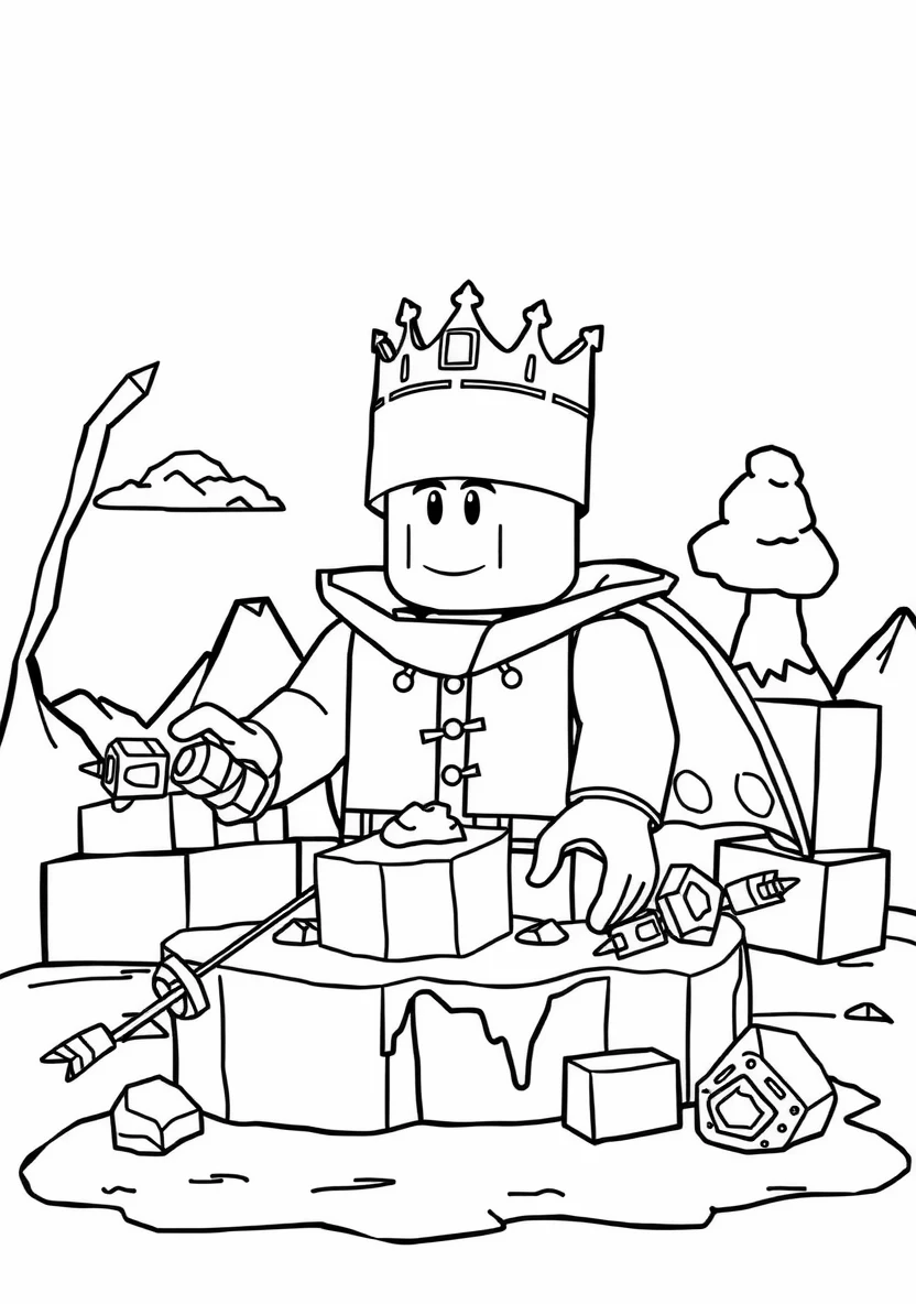 A Blocky Roblox Avatar Wearing a