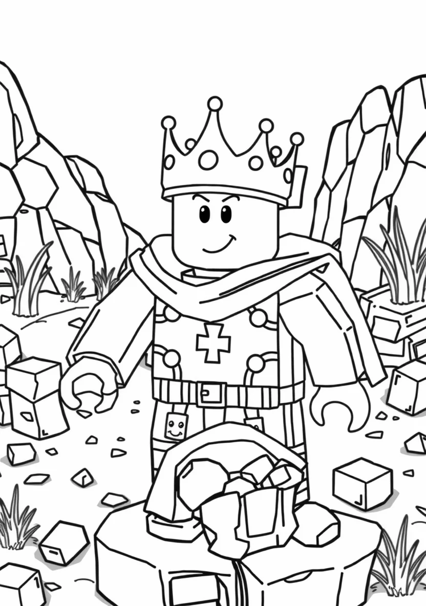 A Blocky Roblox Avatar Wearing a