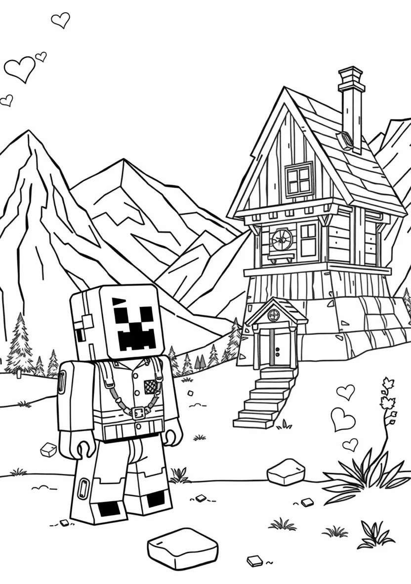 A Pixelated Blocky Creeper Stand