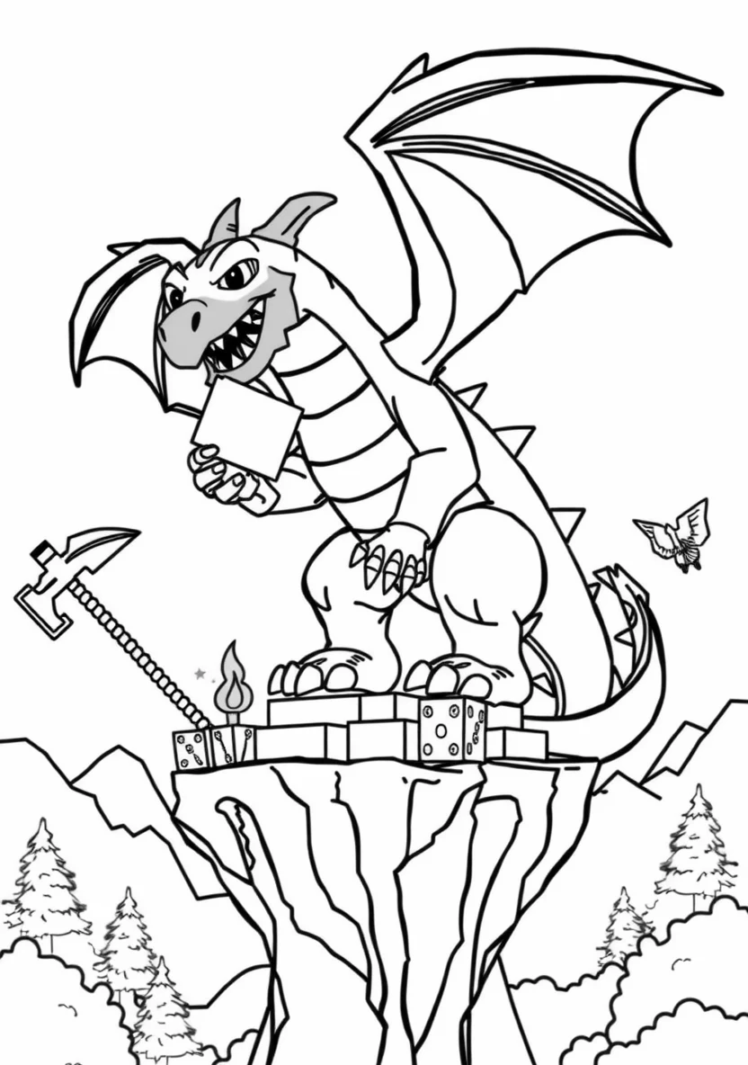 A Tall Blocky Enderdragon with L