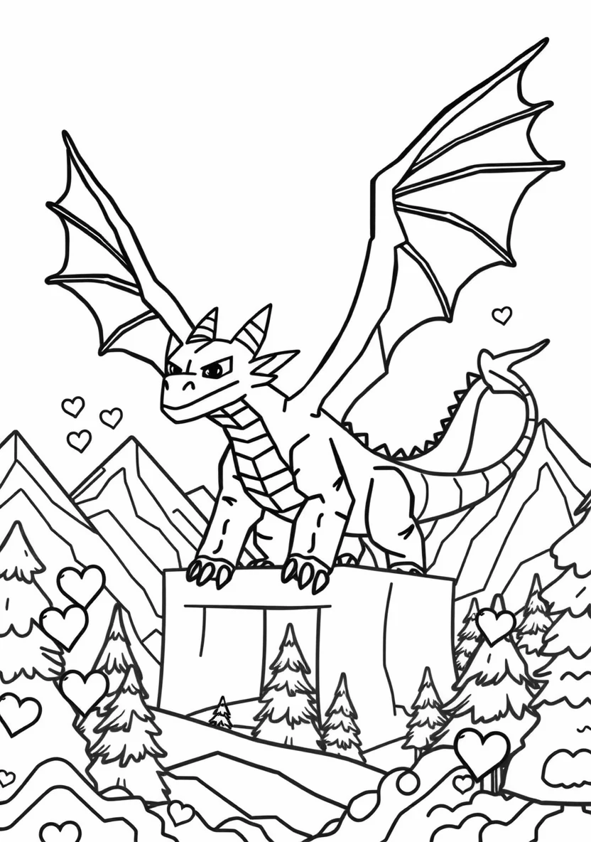 A Tall Blocky Enderdragon with L