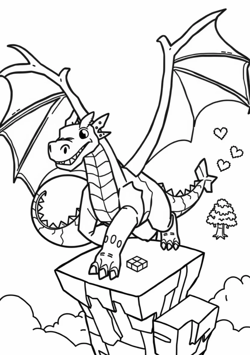 A Tall Blocky Enderdragon with L