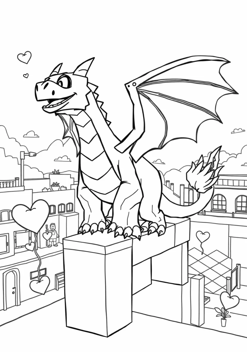 A Tall Blocky Enderdragon avec L