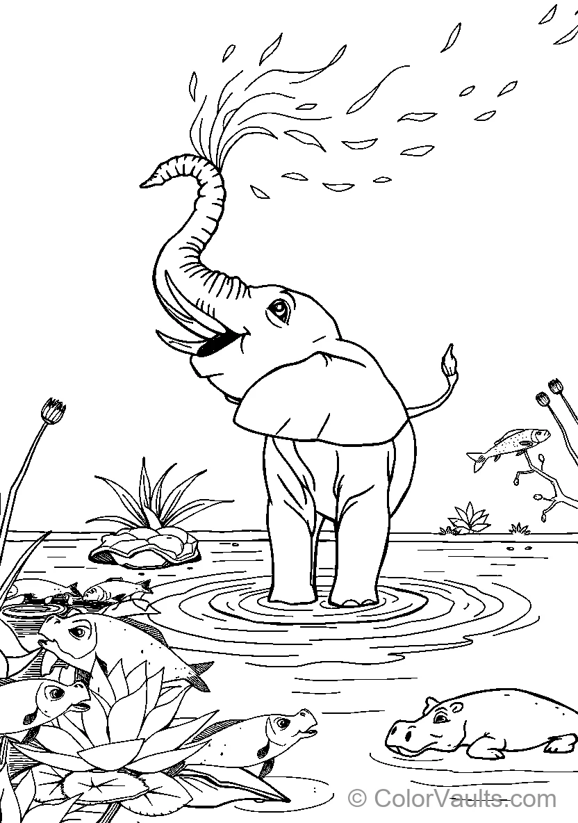 Elephant Water Play