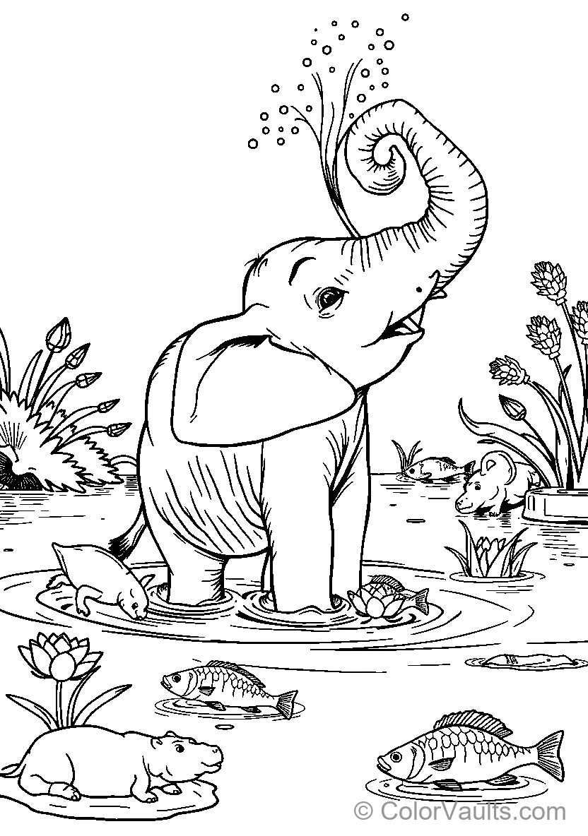 Elephant In The Water