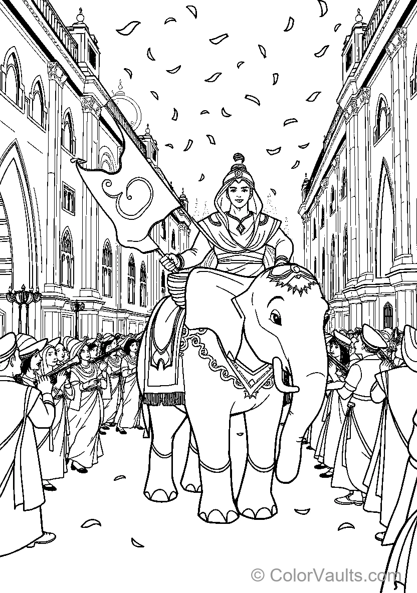 Procession Rider On Elephant