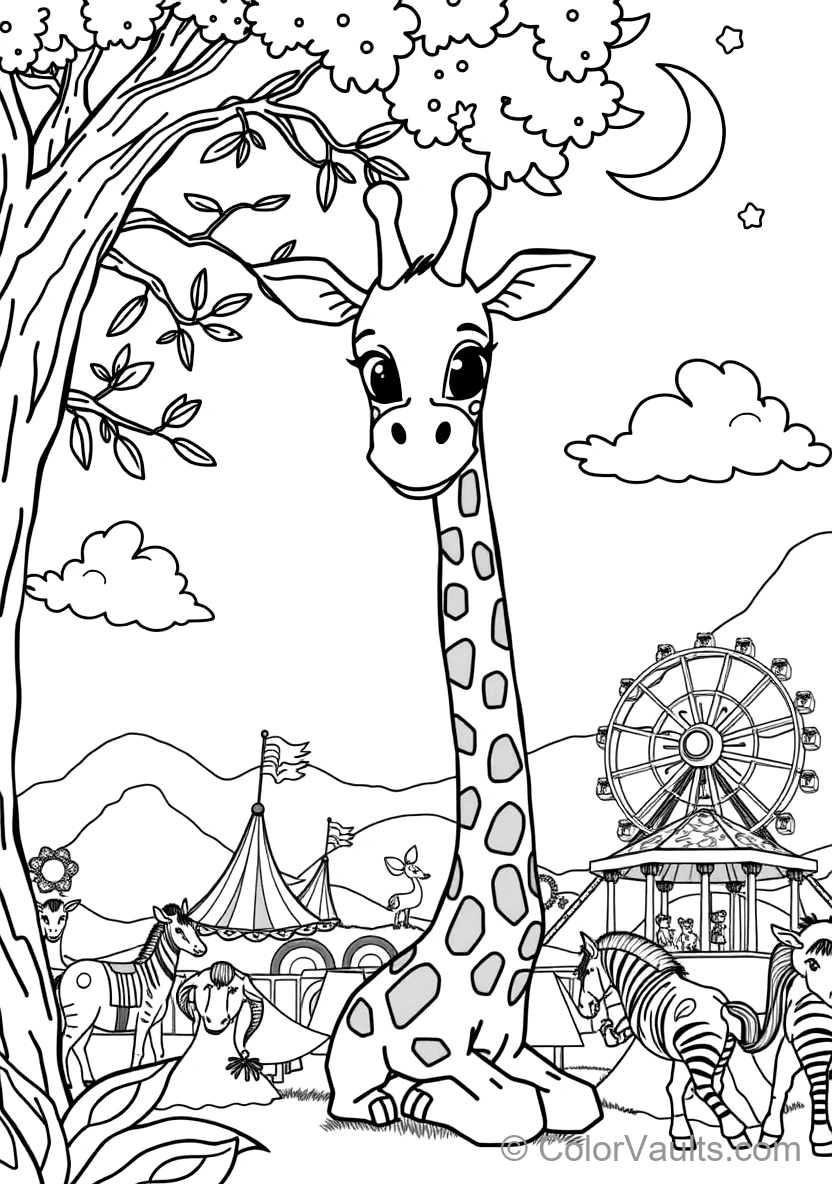 Blippi Feeding a Friendly Tall Giraffe with Acacia (Scene 13)