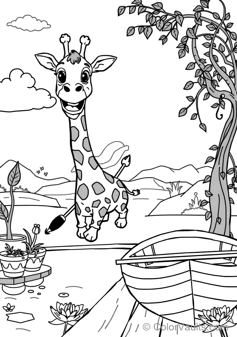 Blippi Feeding a Friendly Tall Giraffe with Acacia (Scene 18)