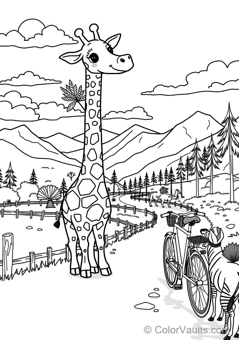 Blippi Feeding a Friendly Tall Giraffe with Acacia (Scene 19)
