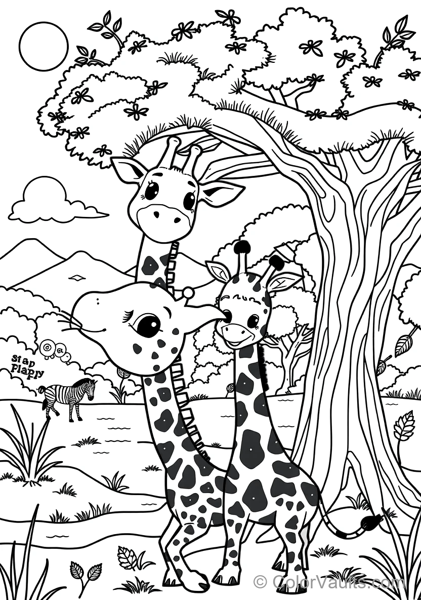 Blippi Feeding a Friendly Tall Giraffe with Acacia (Scene 23)