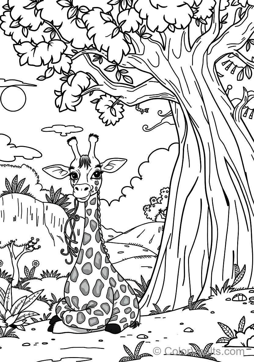 Blippi Feeding a Friendly Tall Giraffe with Acacia (Scene 24)