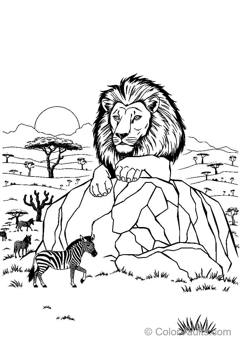 African Savanna Scene