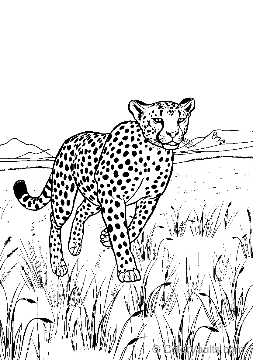 Cheetah On A Plain