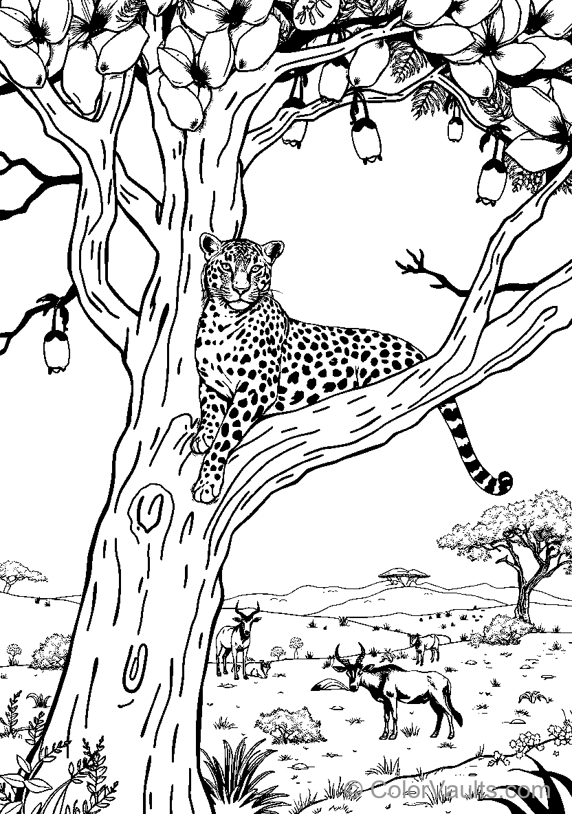 Leopard Perched High