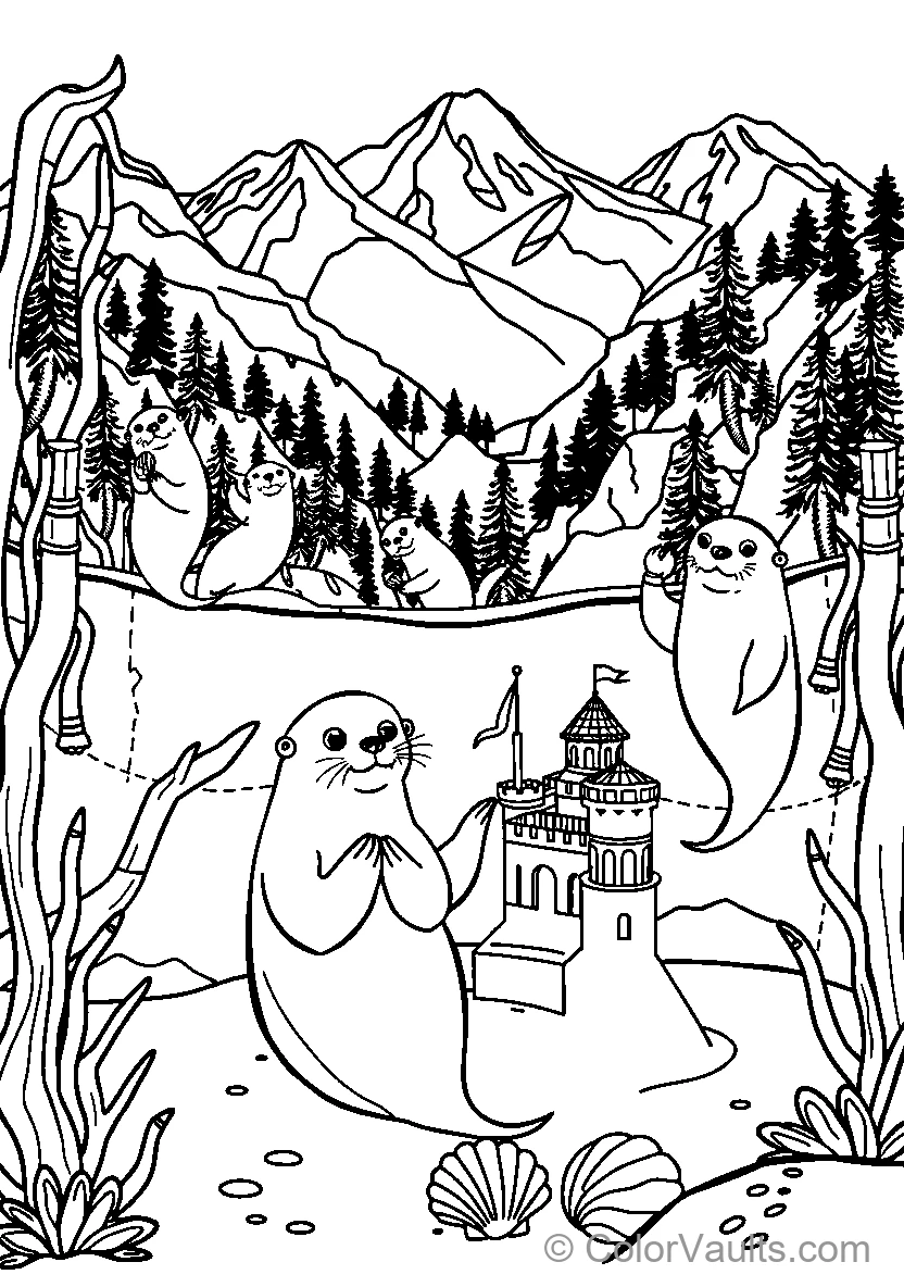Sea Lions By Castle