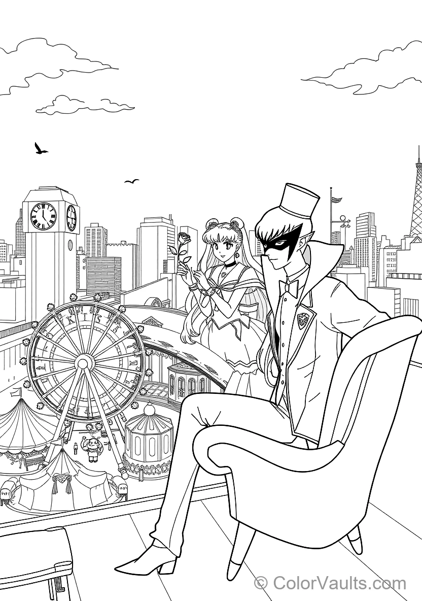 Tuxedo Mask in Black Top Hat (Scene 3)