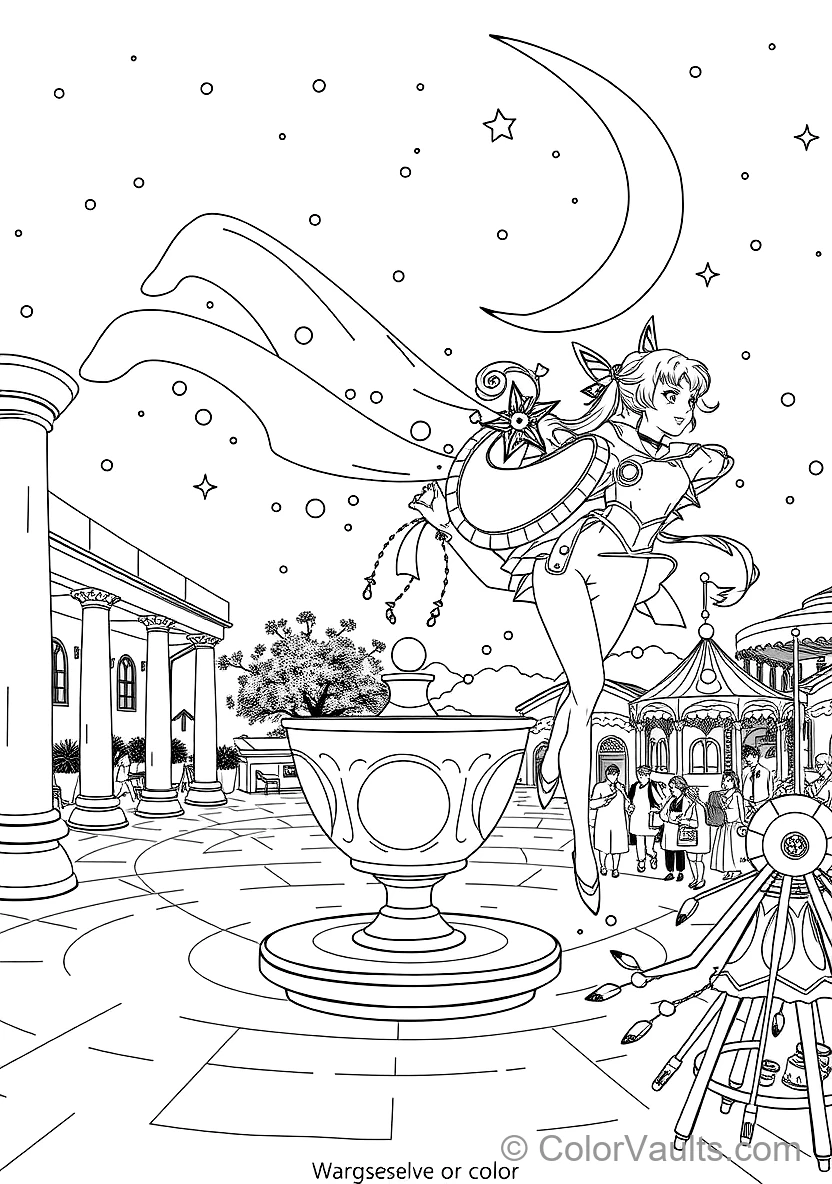 Sailor Mercury Holding the Star Power Stick (Scene 7)
