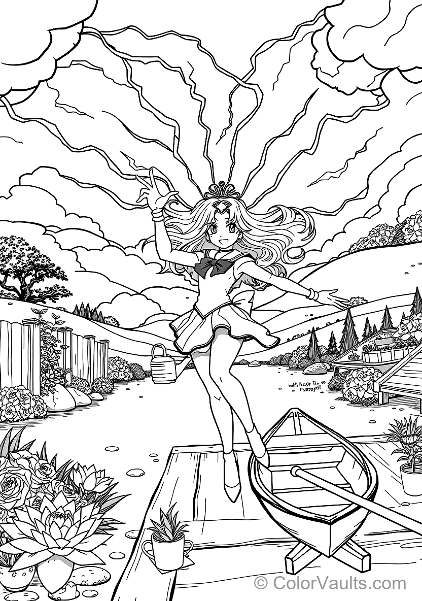 Sailor Jupiter Summoning Jupiter Oak Evolution (Scene 6)