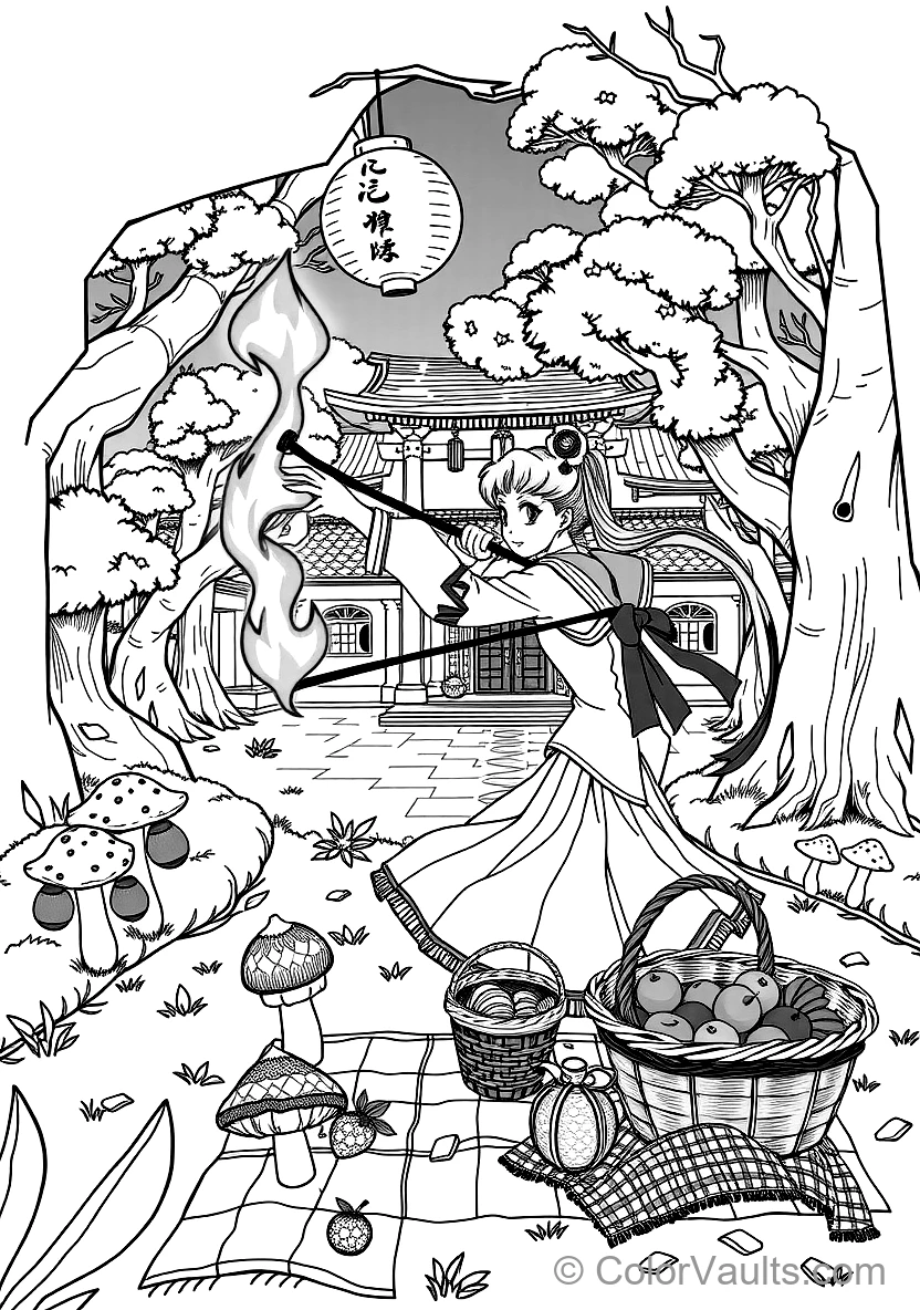 Sailor Mars with Glowing Sacred Fire of Mars Flame (Scene 6)