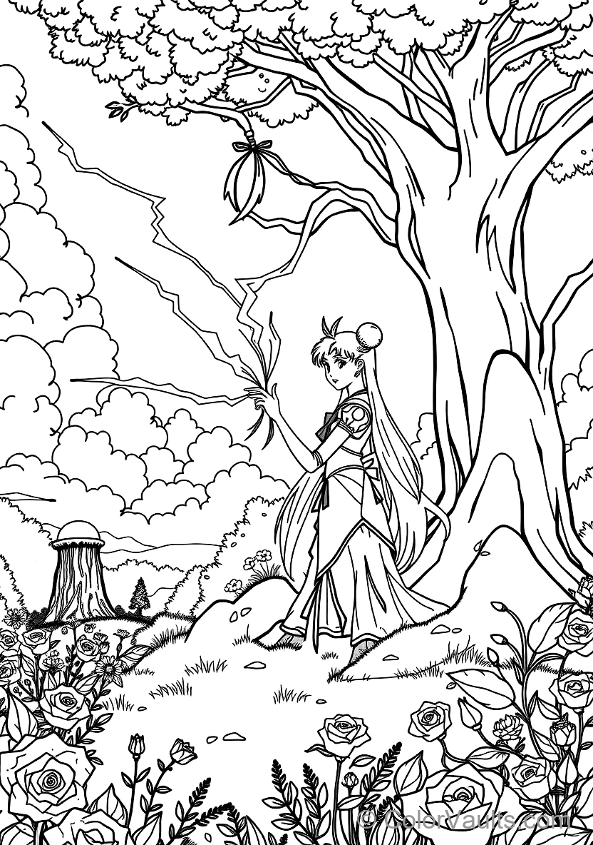 Sailor Jupiter Summoning Jupiter Oak Evolution (Scene 8)