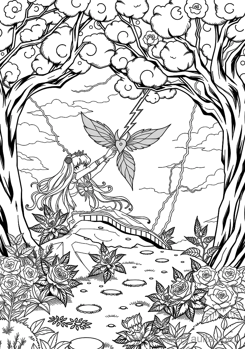 Sailor Jupiter Summoning Jupiter Oak Evolution (Scene 9)