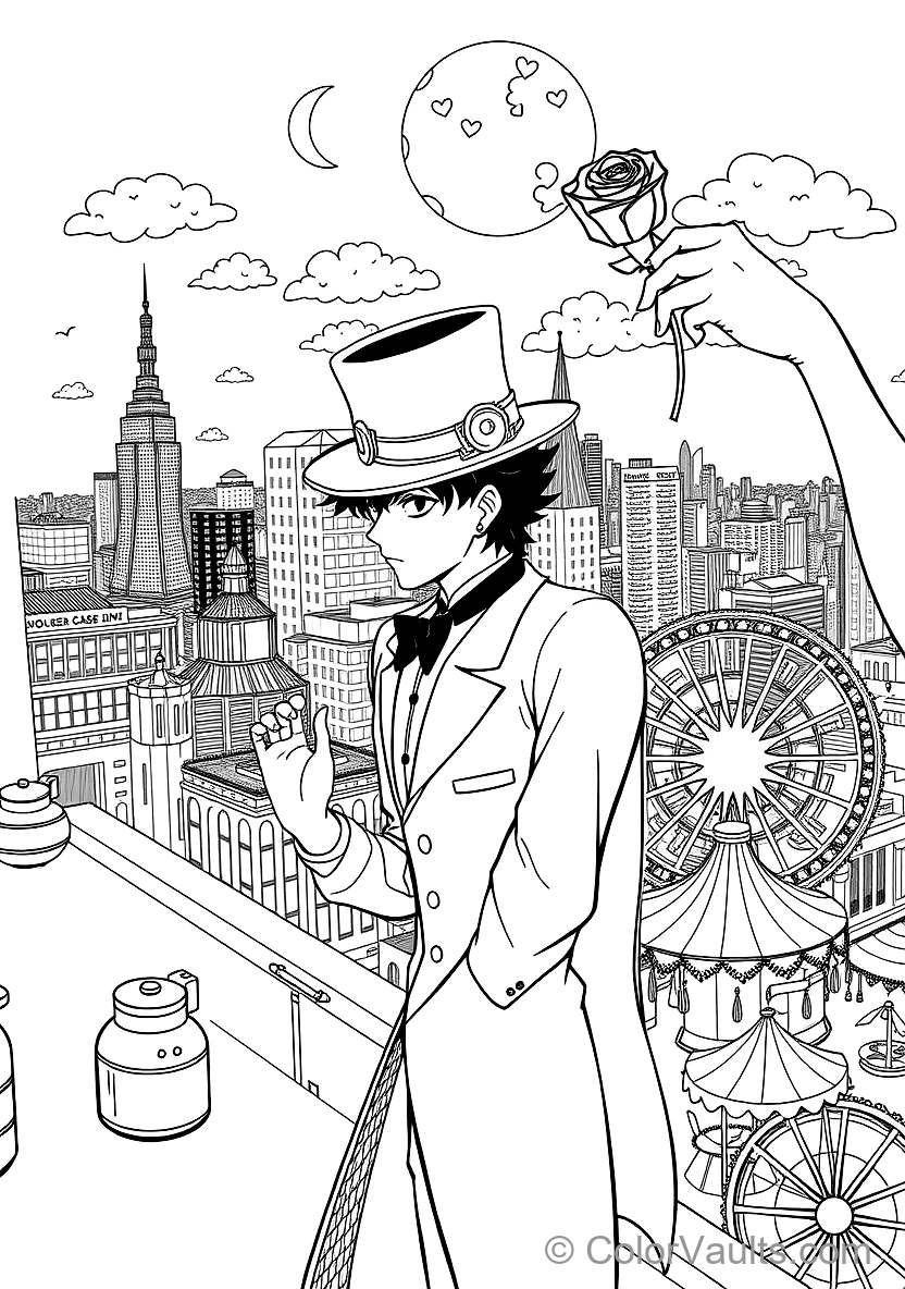 Tuxedo Mask in Black Top Hat (Scene 7)