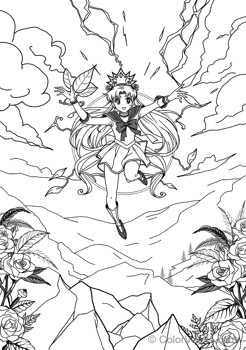 Sailor Jupiter Summoning Jupiter Oak Evolution (Scene 10)