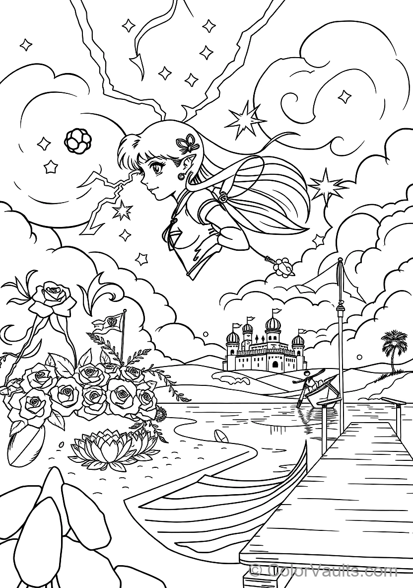 Sailor Jupiter Summoning Jupiter Oak Evolution (Scene 11)